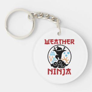 Wetter Ninja Meteorologe Meteorologie Weatherman Schlüsselanhänger