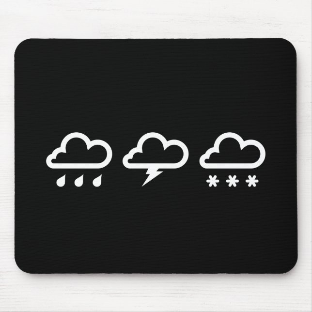 Wetter-Systems-Piktogramm Mousepad (Vorne)