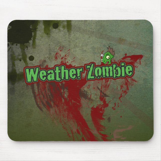 Wetter-Zombie-Mausunterlage Mousepad (Vorne)