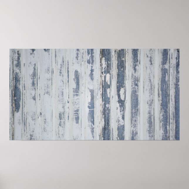 Wetterbemaltes Wellblech Poster (Vorne)