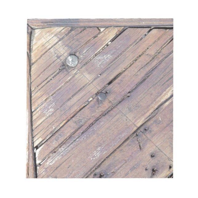 Wetterbezug aus Holz, Rough Textured Deck Notizblock (Vorderseite)