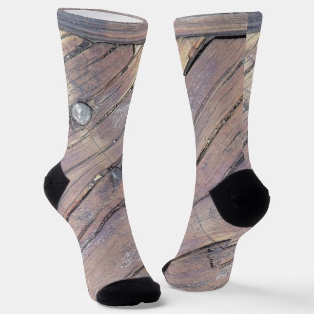 Wetterbezug aus Holz, Rough Textured Deck Socken (Gewinkelt)