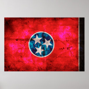 Wetterflagge des Vintagen Tennessees Poster