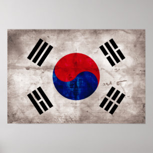 Wetterflagge in Südkorea Poster
