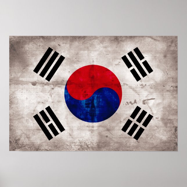 Wetterflagge in Südkorea Poster (Vorne)