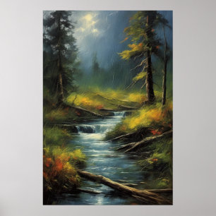 Wetterflüster, antikes Holz Poster