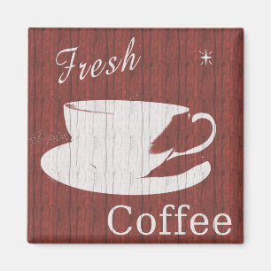Wetterfrisches Kaffeezeichen - Rot Magnet
