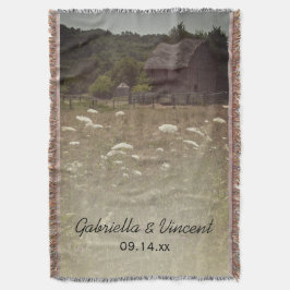 Wetterhaftes Land Hochzeit Keepake Decke