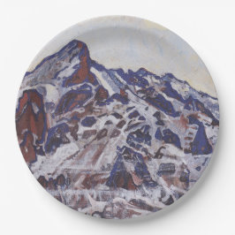 Wetterhornberg (Schneewinterlandschaft) Pappteller