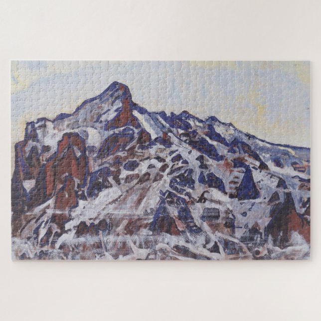 Wetterhornberg (Schneewinterlandschaft) Puzzle (Horizontal)