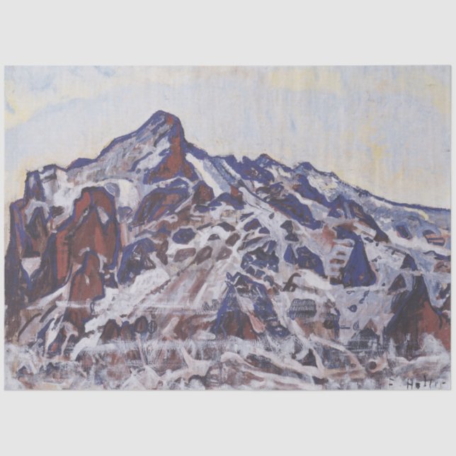 Wetterhornberg (Schneewinterlandschaft) Seidenpapier (Vorderseite)