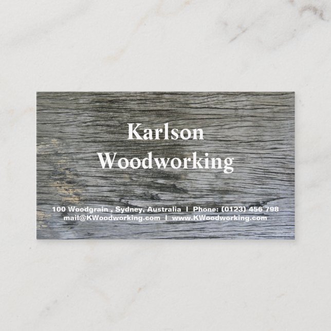 Wetterkarten aus Holz Visitenkarte (Vorderseite)