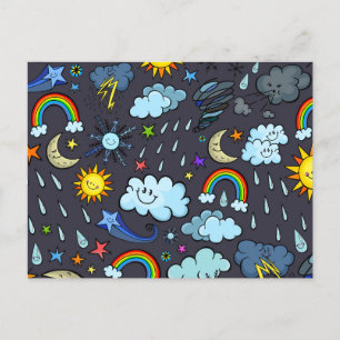Wetterklima SaisonSky Hintergrund Postkarte
