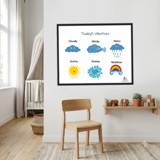 Wetterposter für Kinder Poster