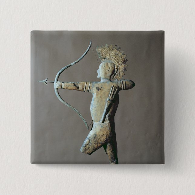 Wetterschaufel in Form eines amerikanischen Button (Vorderseite)