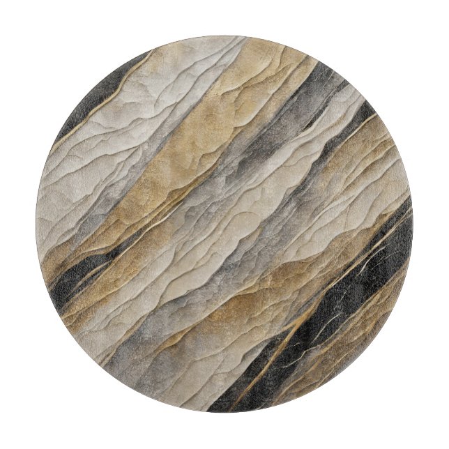 Wetterschwarz und goldener Streifen Schneidebrett (Vorderseite)