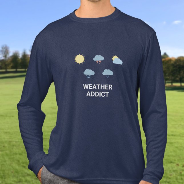 Wettersymbole Tri-Blend Shirt (Weather Symbols Long Sleeve T-Shirt)