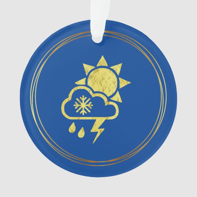 Wettersymbole Weihnachtsschmuck Ornament (Vorderseite)