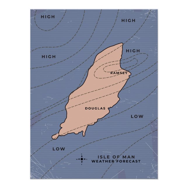 Wettervorhersage der Insel Man Poster (Vorderseite)