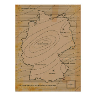 Wettervorhersage Deutschland Poster