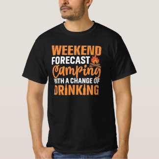 Wettervorhersage für das sonnige Camping T-Shirt