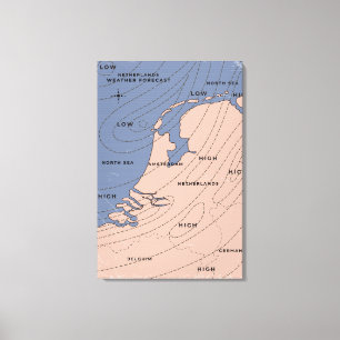 Wettervorhersage Niederlande Leinwanddruck