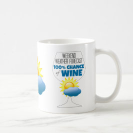 Wettervorhersage Sonntag 100% Chance Wein Tasse