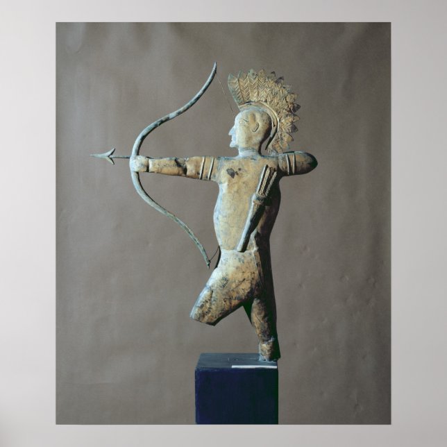 Wetterwelle in Form eines Amerikanischen Ureinwohn Poster (Vorne)