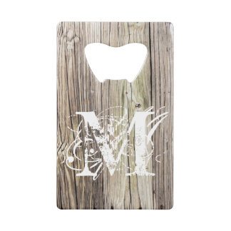 Wetterwohnung aus Holz Mit Monogramm Geldbeutel Flaschenöffner