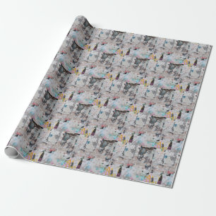 Wetterziegel: Stadtposter-Wand. Geschenkpapier