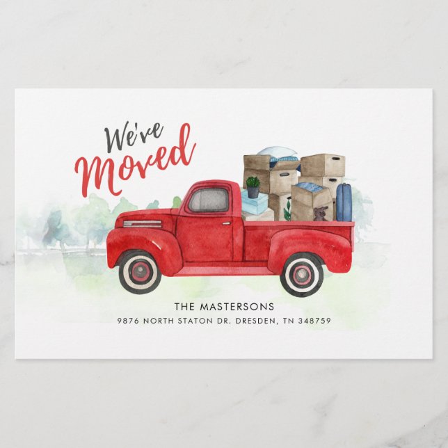 Weve bewegte neue Ankündigung zur Adressenverschie (Vorderseite)