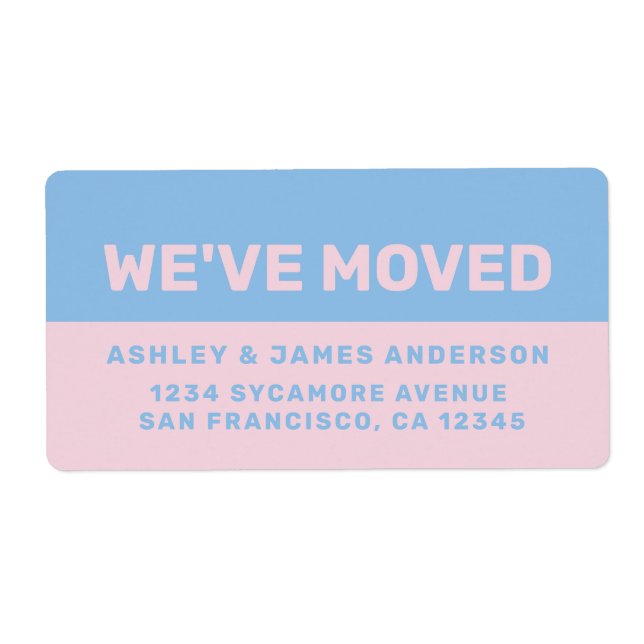We've Moved Blue Pink New Address (Vorne)