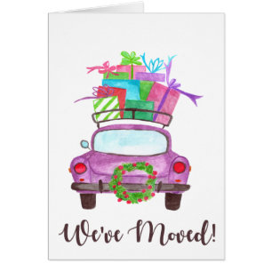 We've Moved Christmas Car