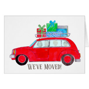 We've Moved Christmas customizable photo card