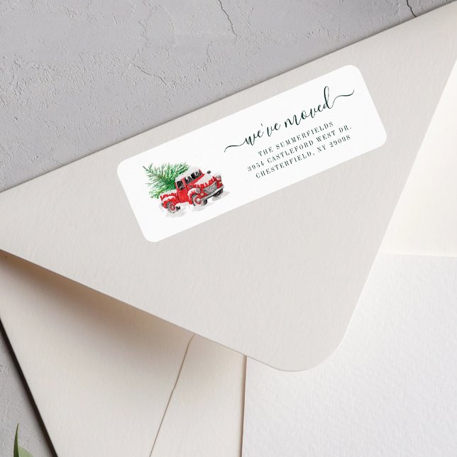 We've Moved Christmas Holiday Return Address (We've Moved Christmas Holiday Return Address Label)