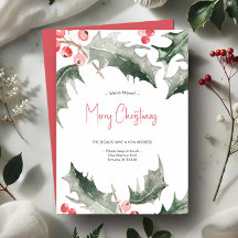 We've Moved Elegant Watercolor Christmas Card