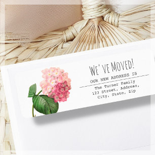 We've Moved Hydrangea Return Address