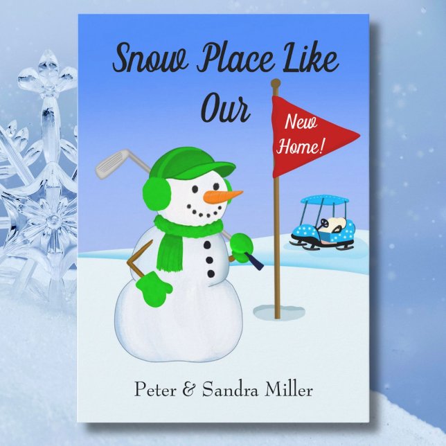 We've Moved Snowman Golfer Announcement  Ankündigung (Von Creator hochgeladen)