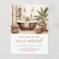 We've Moved Watercolor Cozy Bathroom