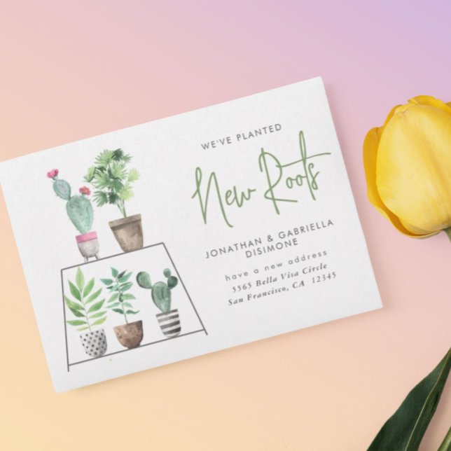 Weve Planted New Roots Pflanze Moving Ankündigung (Von Creator hochgeladen)