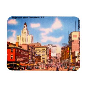 Weybosset Street, Providence, RI Vintages Foto Magnet