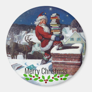 Weyeth - Weihnachtsmann liefert Bücher zu Weihnach Magnet