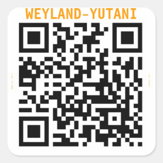 Weyland Yutani Tax Briefmarke Quadratischer Aufkleber