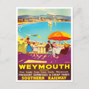 Weymouth England Jahrgang Reise Postkarte