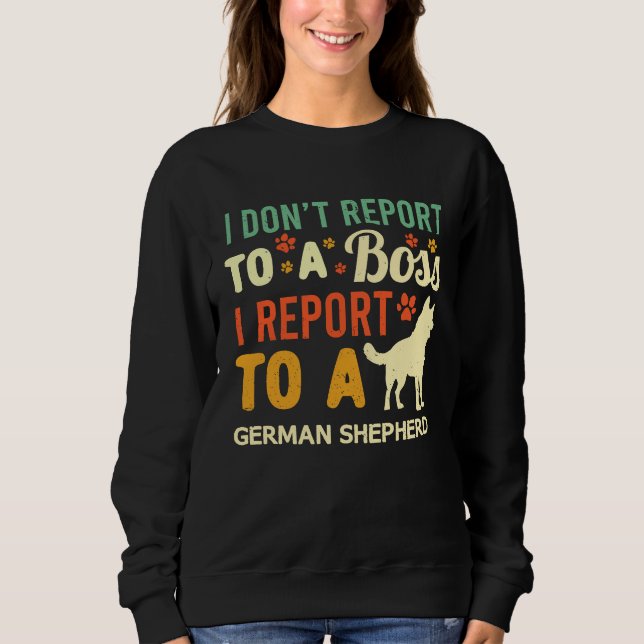 WFH German Shepherd Boss Coworker Work From Home D Sweatshirt (Vorderseite)