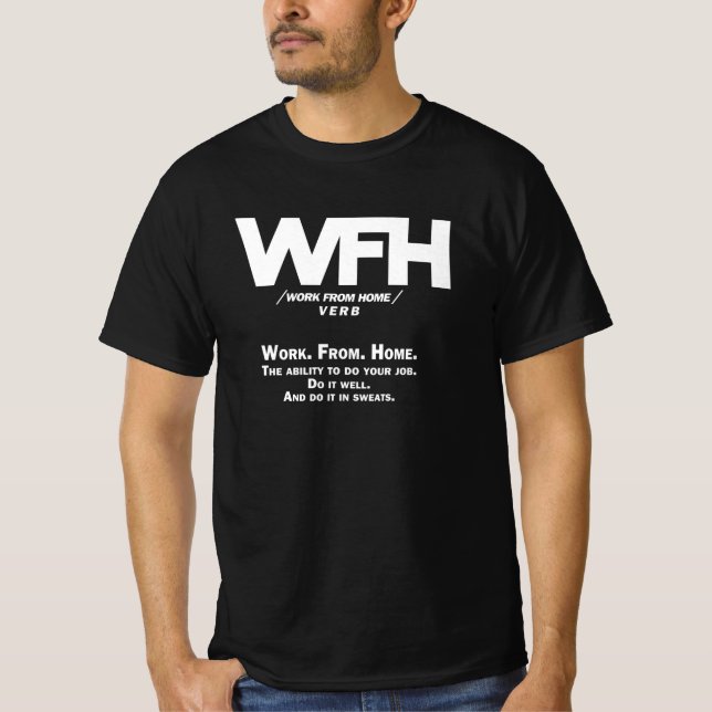 WFH - work from home - VERB T-Shirt (Vorderseite)