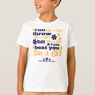 WH mögen einen Mädchen-Softball T-Shirt