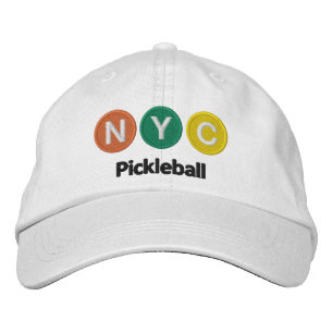 Wh u. hellfarbiges NYC Pickleball Bestickte Baseballkappe