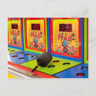 Whac A Mole Arcade Game Postkarte
