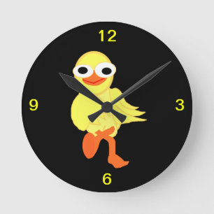 Whacky Bird Clock Runde Wanduhr